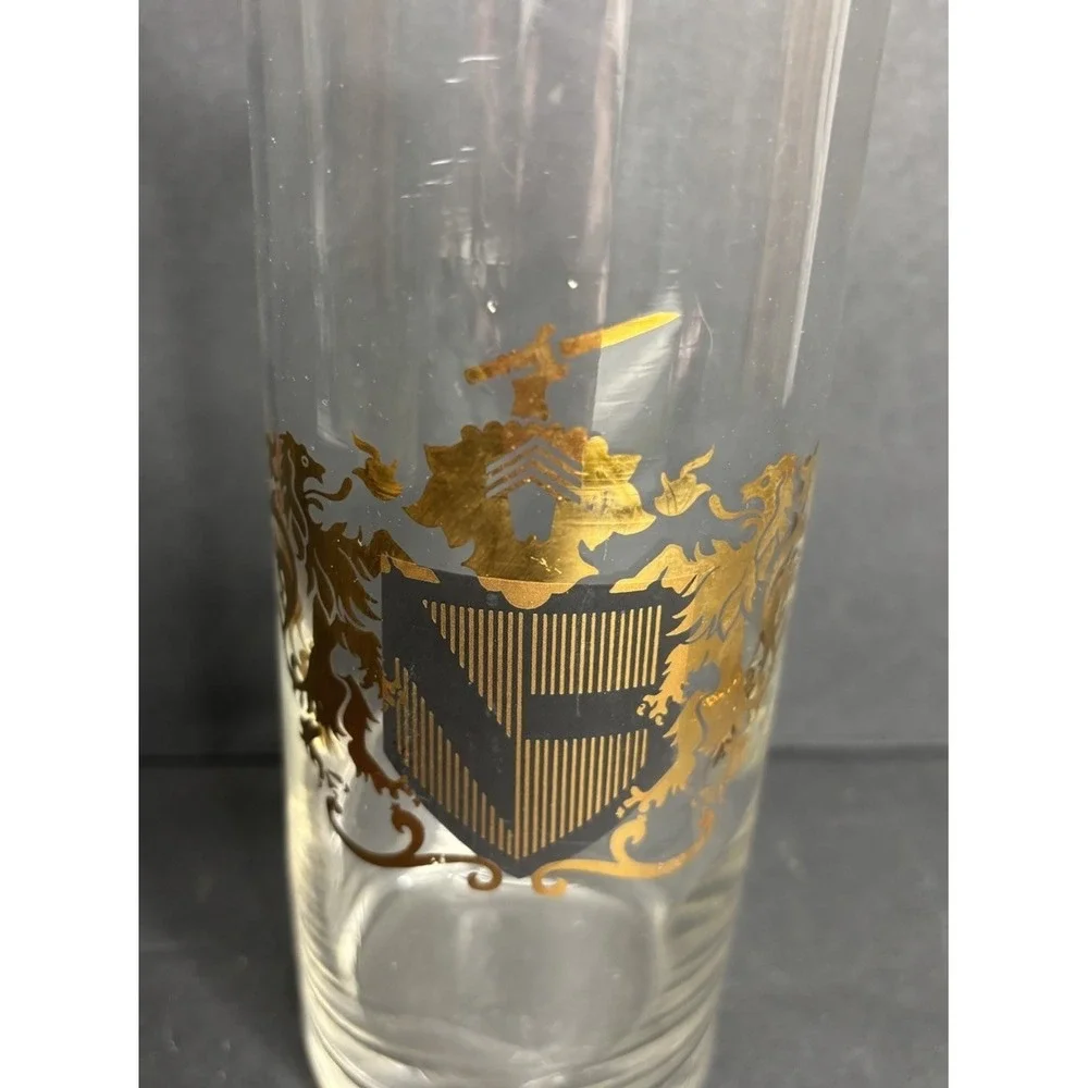 Federal Camelot Coat of Arms Cocktail Mixing Drink Pitcher Vintage 1960s MCM